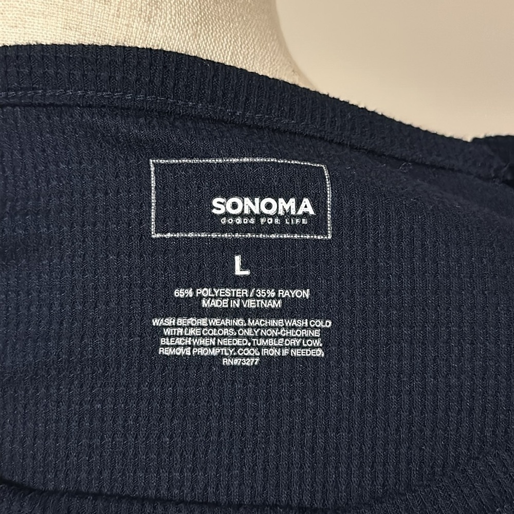 Sonoma Goods For Life Criss Cross Front Short Sleeve Tee Size Large - Picture 16 of 17